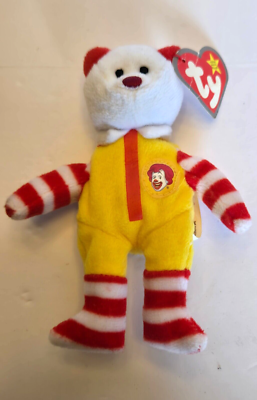 Ronald McDonald The Bear Ty Beanie Baby with Tag-- 2004 Pre-owned