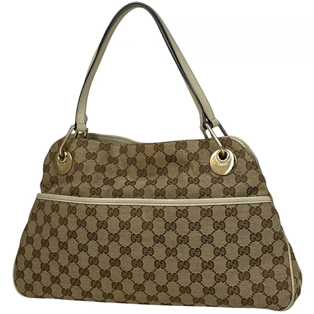 Sac fourre tout motif GUCCI GG bandoulière sac à main toile beige blanc 121023 femme 
