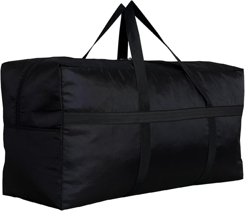 Extra Large Storage Duffle Bag with Zippers and Handles, Big Foldable Duffle Bag