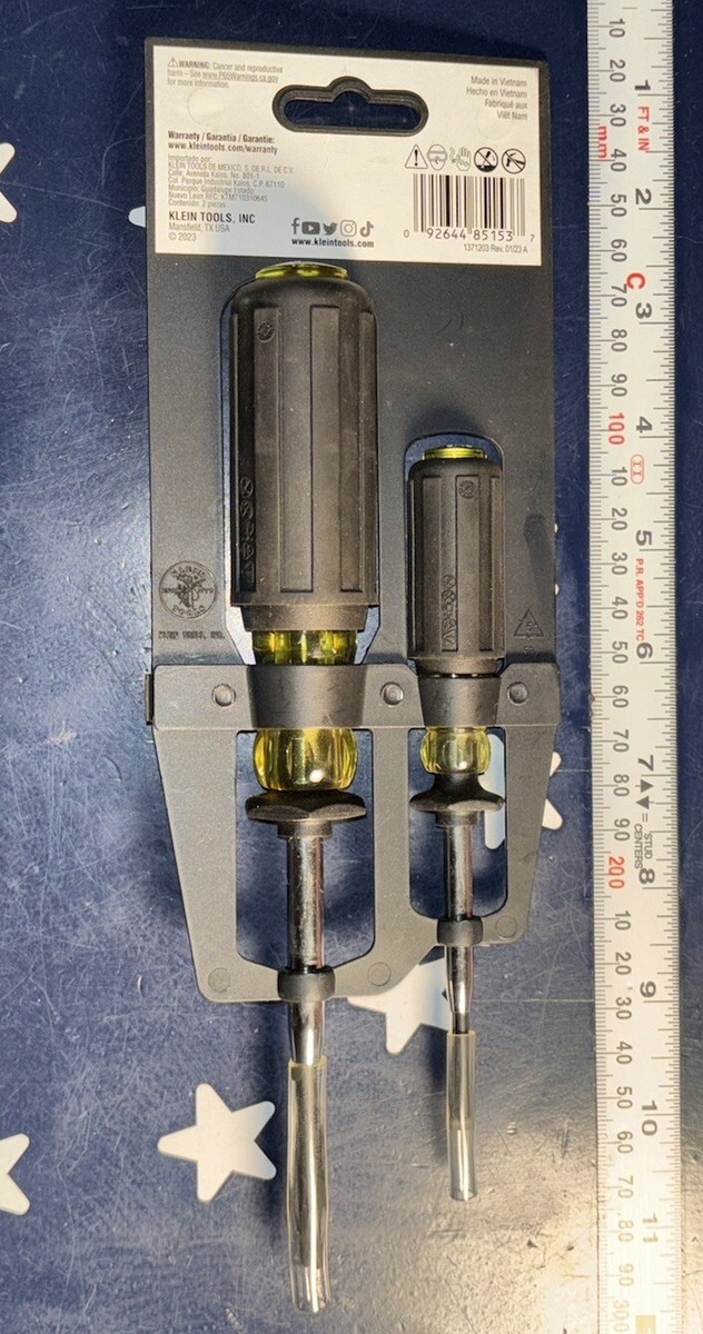 KLEIN TOOLS 2pc Slotted Screw Holding Driver Kit 3/16” 1/4 KLEIN TOOLS 2pc Slotted Screw Holding Driver Kit 3/16” 1/4