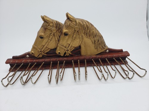 Soporte de cinturón vintage doble cabeza de caballo Western Americana T12 - Imagen 1 de 6