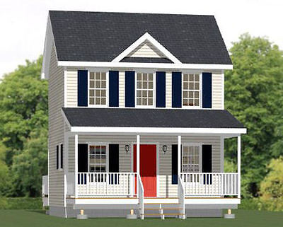 20x16 Tiny  House  584 sq ft PDF Floor Plan  Model 