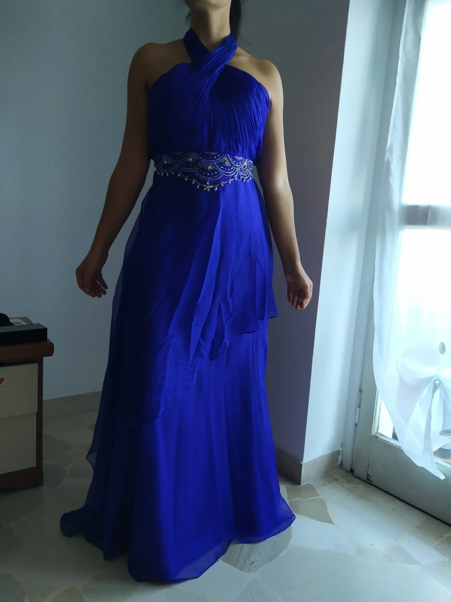 Abito cerimonia store lungo blu