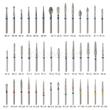 5pcs Dental Diamond Burs Ball Round FG 1.6mm 42 Types for High Speed Handpiece