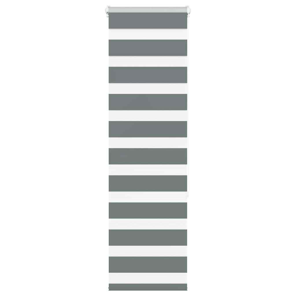 vidaXL Zebra Blind Dark Grey 50x150 cm Fabric Width 45.9 cm Polyester