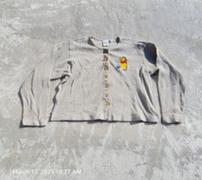 Disney Store VTG Winnie the Pooh XXL Thermal Long Sleeve Button Down Embroidered