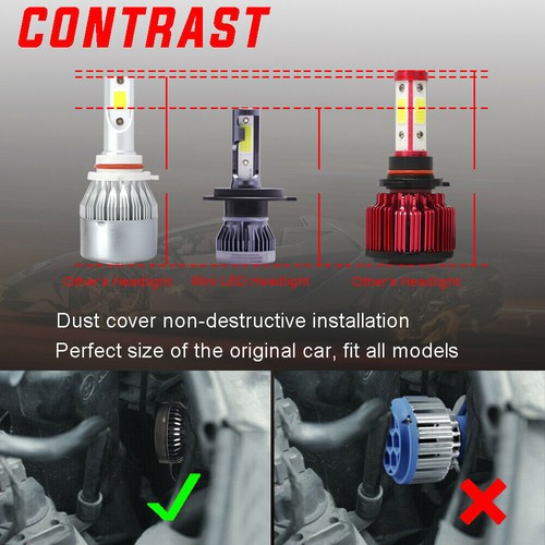 9003 H4 LED Headlight Bulbs Kit 120W 26000LM Hi/Lo Beam Super Bright White Light - Picture 8 of 14
