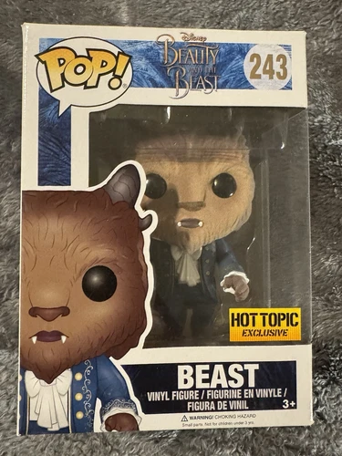 Funko Pop Disney Flocked Beast 243 Hot Topic Exclusive Beauty And The Beast