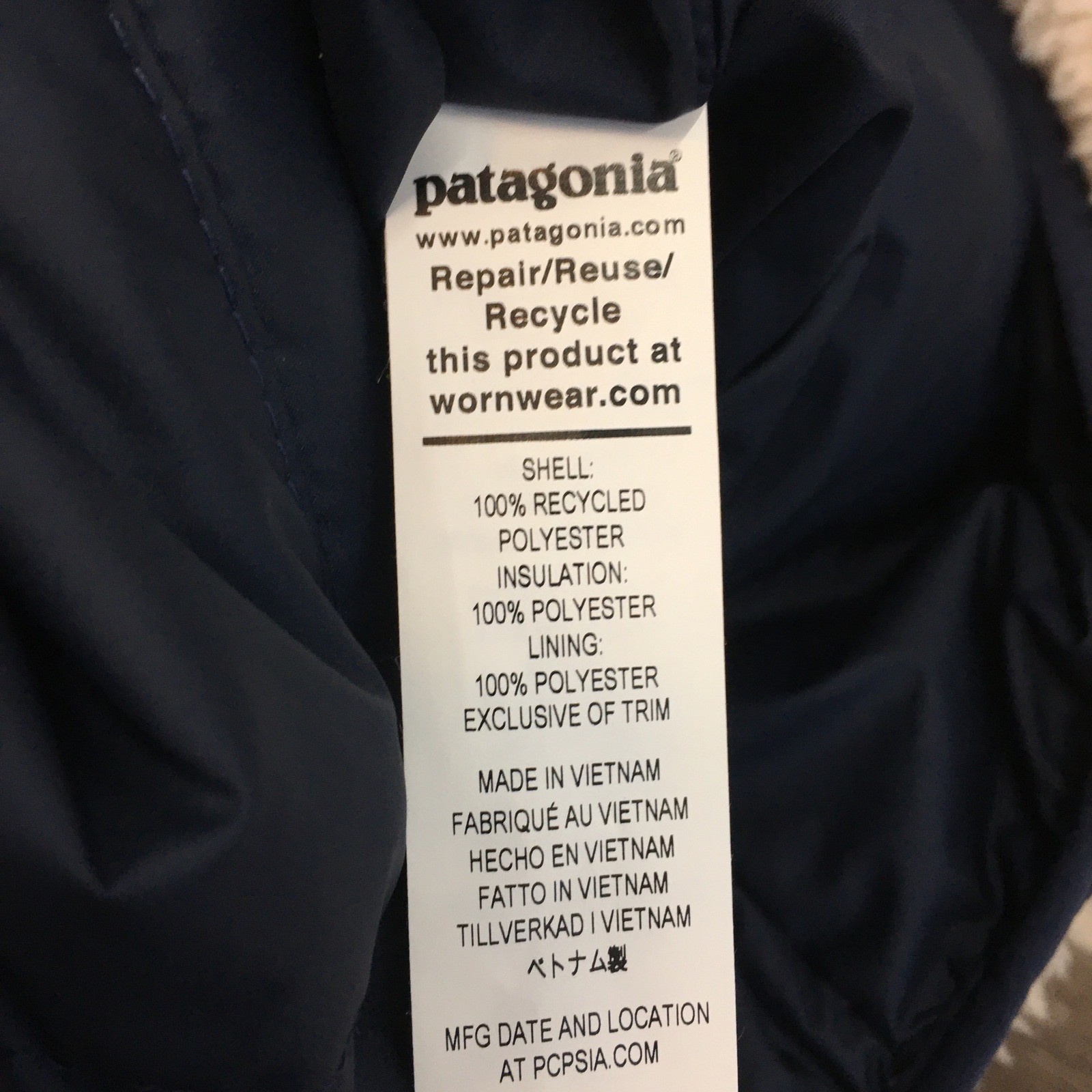 Patagonia Kids Reversible Ready Freddy Hoody Jacket Navy Khaki XL 14 68095FA21 thumbnail 6