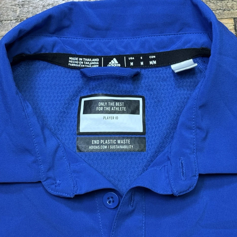 Adidas Kansas Jayhawks Performance Polo Shirt Men’s Sz M *Team Issued* - Image 3 of 4