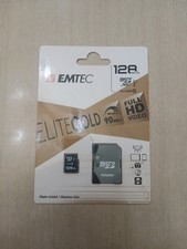 Emtec Micro-SD XC Class10 Elite Gold 128GB 85MBs Full HD Video  SD Card Adapter