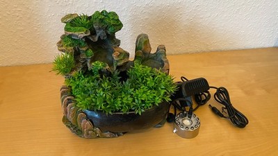 Indoor Wasserfall, Tisch Brunnen mit LED Licht zum Entspannen
