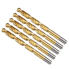 METALLIXITY Drill Bit 11/32 5Pcs, 4241 High-Speed Steel Straight Shank Titani...