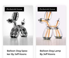 Jeff Koons × LEXON Balloon Dog Speaker and Lamp SET Limited Edition with COA