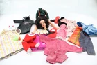Pedigree 1960s Sindy Doll w/ Black Hair & Outfits Accessories