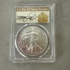 2017-W $1 Burnished Silver Eagle PCGS SP70 Signed Thomas S. Cleveland