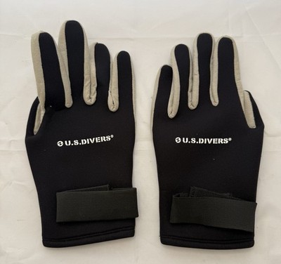 U.S. Divers Water Sport Gloves Black Gray for Scuba Diving Snorkeling Swimming