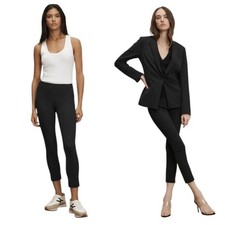 Veronica Beard NWOT Women's Size 6 Cropped Scuba Stretch Pants Slim Fit Black