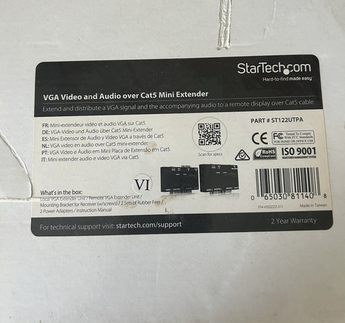 Startech.com ST122UTPA VGA Video Extender Over Cat 5 with Audio - Picture 2 of 4