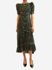 Ulla Johnson Rainforest Marte chiffon midi dress - size UK 6