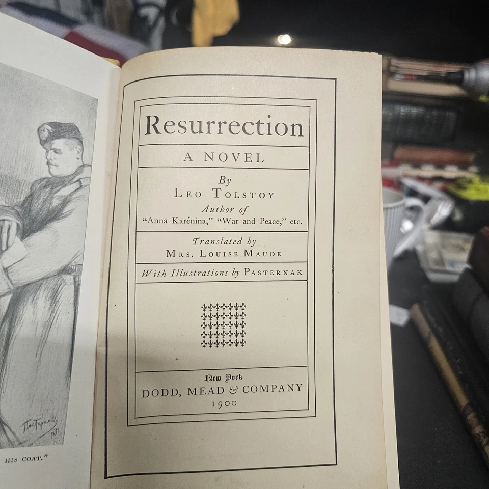 Resurrection by Leo Tolstoy 1900 Dodd Mead & Co. Illustrated by Pasternak - Image 3 of 4