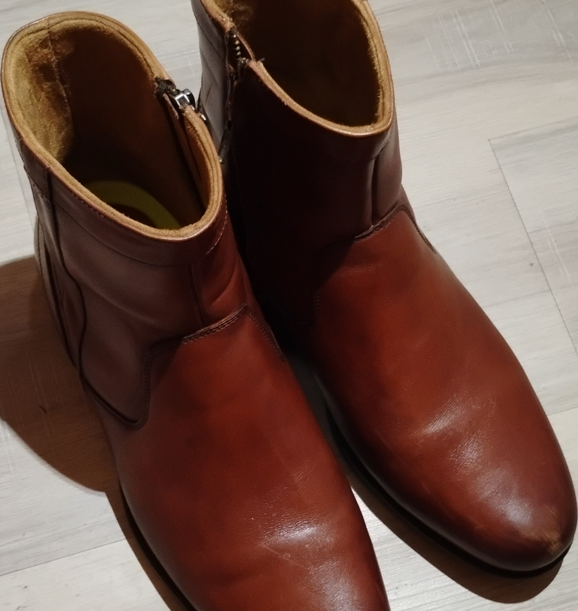 16a.  LN MENS FLORSHEIM  COMFORTECH ZIP ANKLE BOOTS - BROWN - 11EEE Florsheim Comfort Ortholite Brown Leather Ankle Boots Zip  main image 4