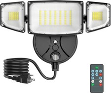 Iluminación exterior iMaihom 100W de anochecer a amanecer, luces de inundación enchufables de 10000LM con Re