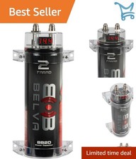 2.0 Farad Power Capacitor Digital Display for 2000W Systems Auto Mount