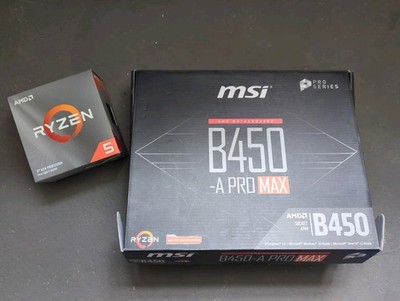 MSI B450M-A Pro Max mit Ryzen 3600 OVP optional: 16gb 3200 und 512gb Micron Nvme