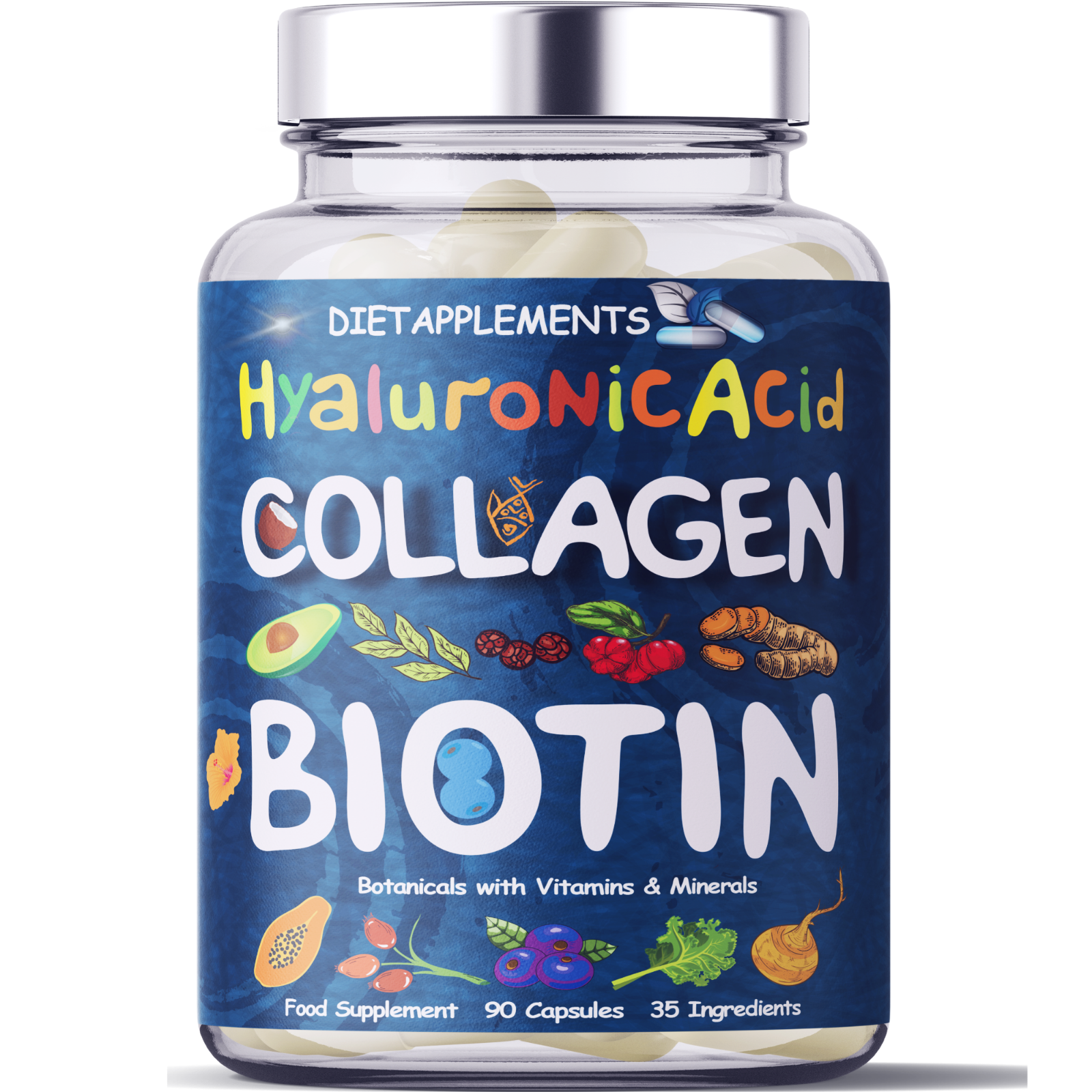 Complete Hair Complex Marine Collagen , Biotin, Hyaluronic, Vitamins, Superfood