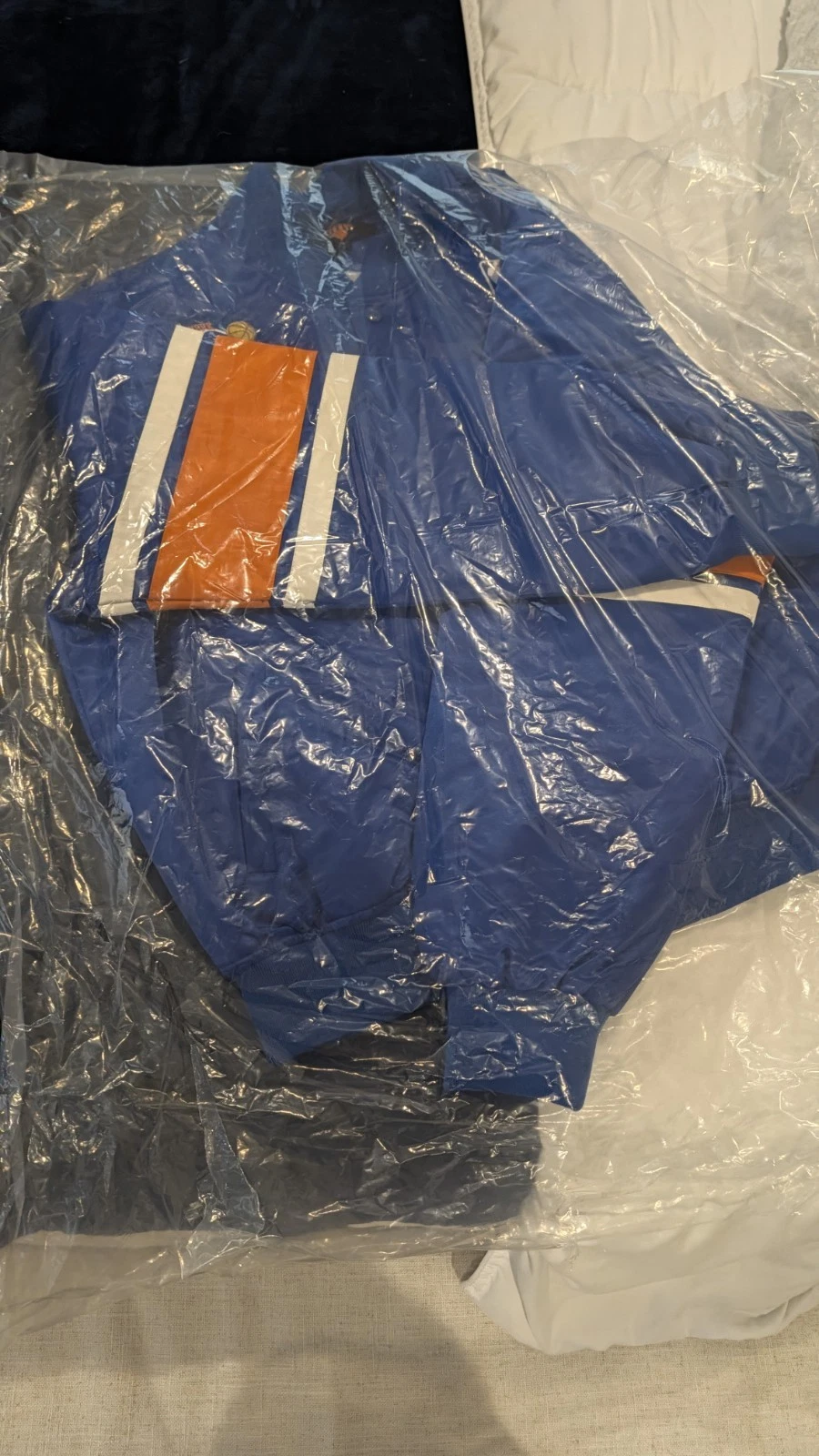 KITH x Knicks NBA Finals Satin Bomber Jacket 2026 Championship Blue Men’s Size S image 6