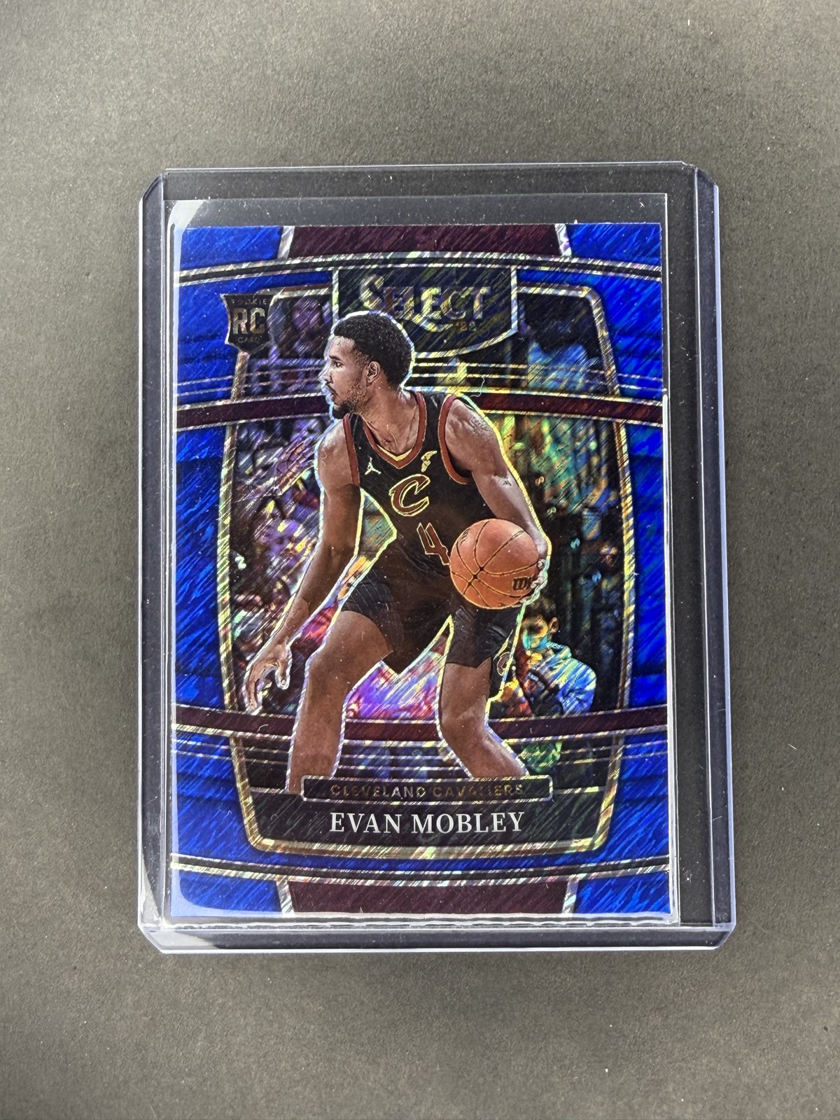 2021-22 Panini Select - Concourse Evan Mobley #5 Blue Shimmer Prizm (RC)
