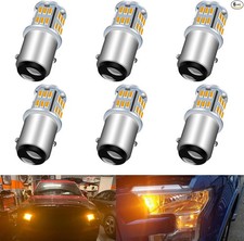 Super Bright Upgraded 2357 1157 LED Bulb Amber for Turn Signal lights 2057 2