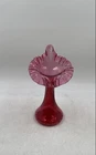 Vintage Fenton Ruby Red Glass Tulip Handmade Home Decorative Vase