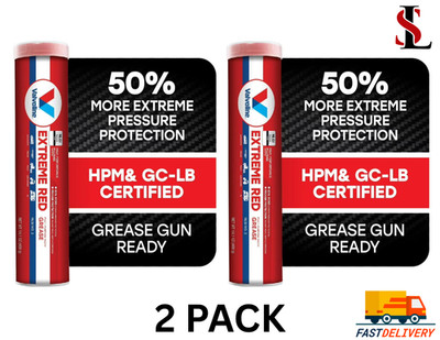 2 Pack - Valvoline Extreme Red #2 Multi-Purpose Grease 14.1 oz Free Shipping
