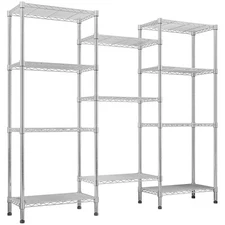 4 Tier Metal Wire Rack Free Standing Shelving Unit Adjustable Heavy Duty Storage