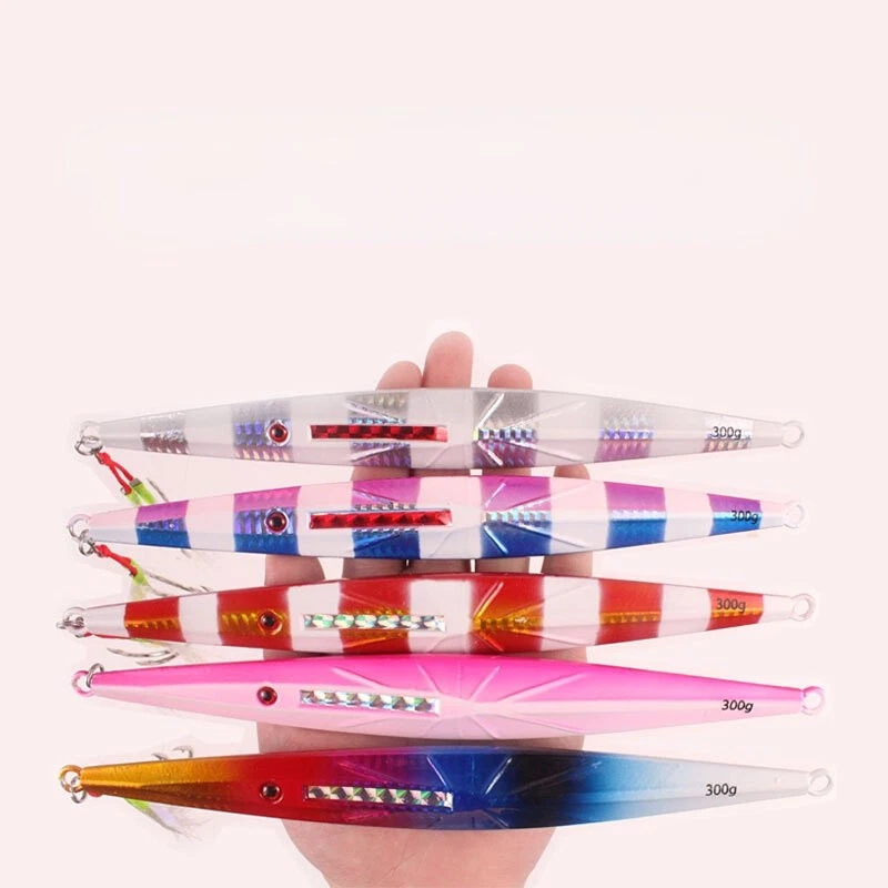 150-400g Deep Sea Speed Falling Fast Sinking Jig Luminous Metal Casting Jig Lure - Bild 2 von 4