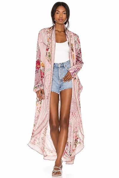 Camilla Istenyana Long Jacket L/XL Cardigan Duster Rare Pockets