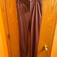 Fashion Nova Faux Leather Pants Chocolate Brown, Size M   New with Tags