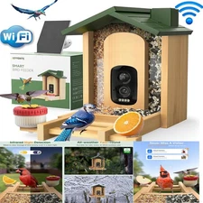 Bird Feeder with Solar Camera AI Identify Birds Species 2.5K HD Auto Capture