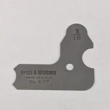 Pratt & Whitney 3/16" Radius Gage S-77 USA
