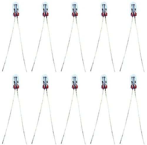 Box of 10 #7219 Lamp Bulb, 12 Volts, 60 mA, 0.72 Watt, T1, Solderable Wires