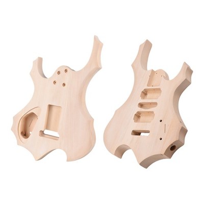 DIY Electric Guitar Unfinished Body Guitar Barrel Blank Wooden Guitar Body