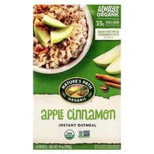 Organic Instant Oatmeal, Apple Cinnamon, 8 Packets, 14 oz (400 g)