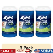 Dry Erase Board Cleaning Wipes 50 Count Surface Cleaner Ghosting Marks New