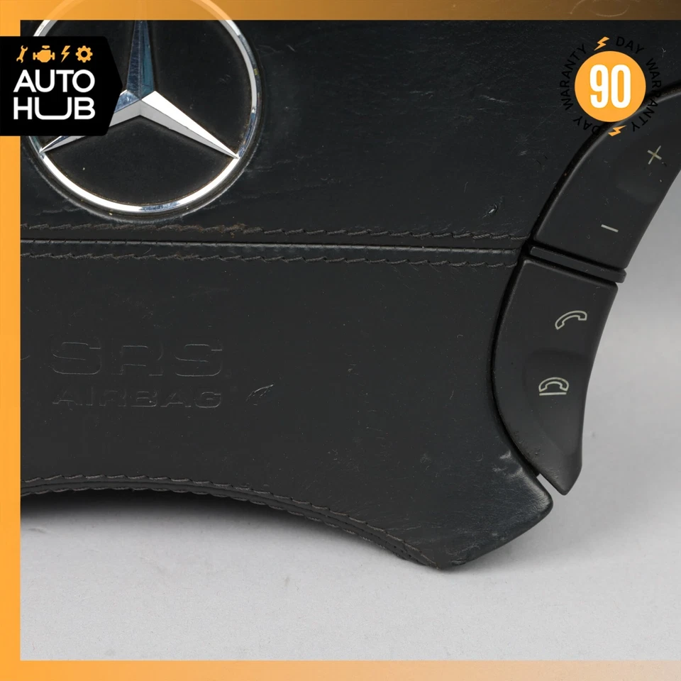 00-06 Mercedes W220 S600 CL600 S65 AMG Volante Airbag Negro OEM Foto 3 de 4