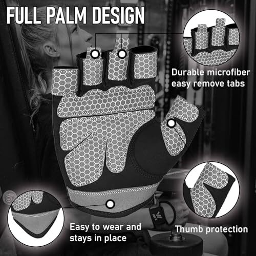 Weight Lifting Gloves for Men Women Gym Gloves with Wrist Wrap Medium Blacks