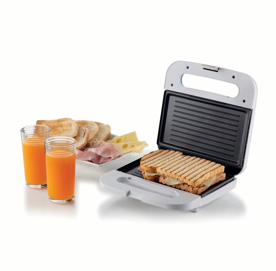 Ariete Tostiera Breakfast 1971 Piastra elettrica toast e sandwich 750W Bianco - Immagine 3 di 4