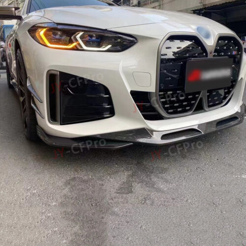 Real Carbon Fiber Front Bumper Lip For BMW 4 Series G22 G23 M440i SQ Sty 2020up - Picture 2 of 8