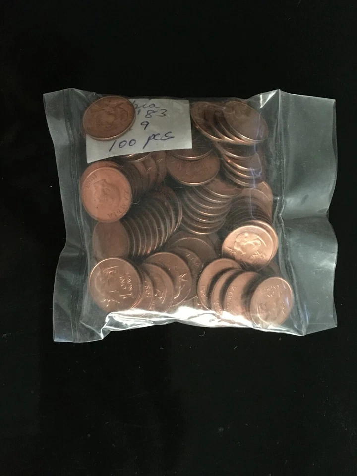 ZAMBIA 1 NGWEE KM-9 1983 x 50 Pcs Lot PRESIDENT KAUNDA BULL UNC COIN ANIMAL - Image 3 of 3